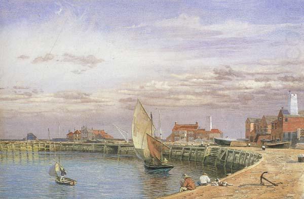 John brett,ARA View at Great Yarmouth (mk46) china oil painting image